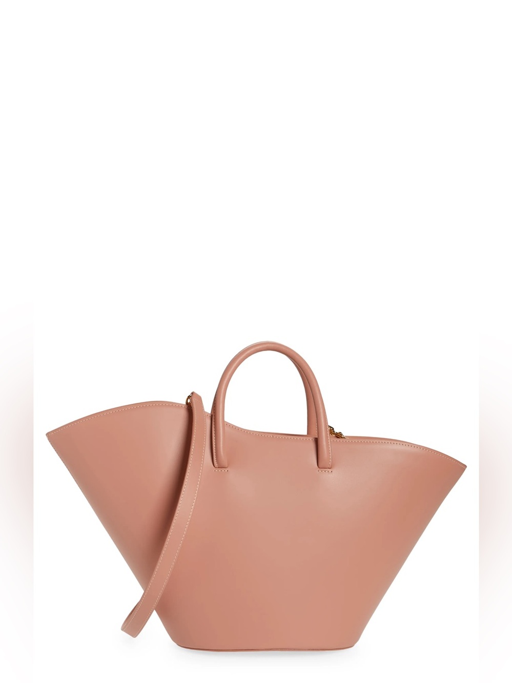 Liffner Medium Tulip Leather Tote - Dusty Pink